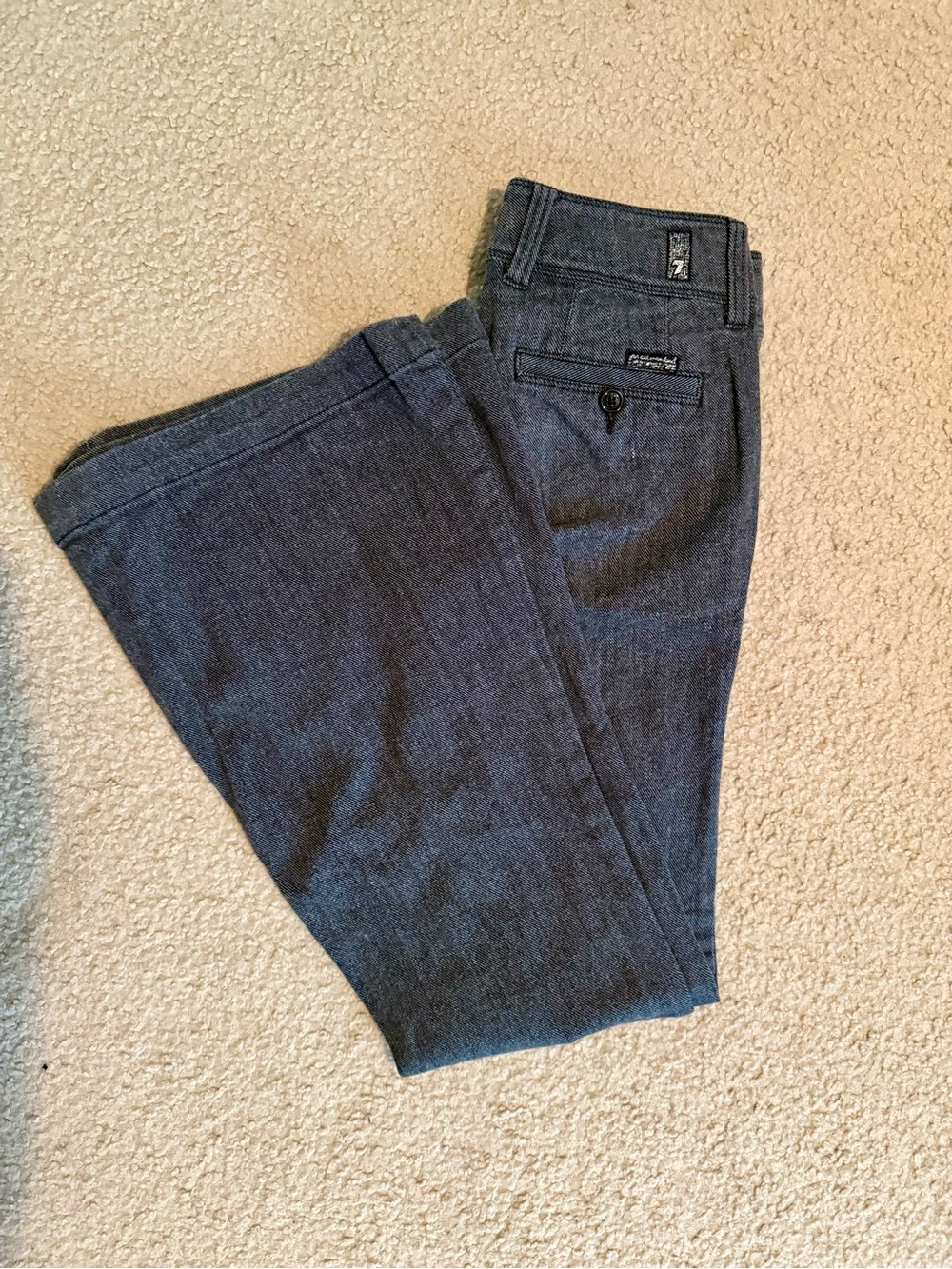 7 For All Mankind Women’s Dark Charcoal Boot-Cut Jeans